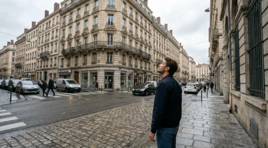 Quartier résidentiel lyonnais avec immeubles haussmanniens typiques pour évaluation agences immobilières